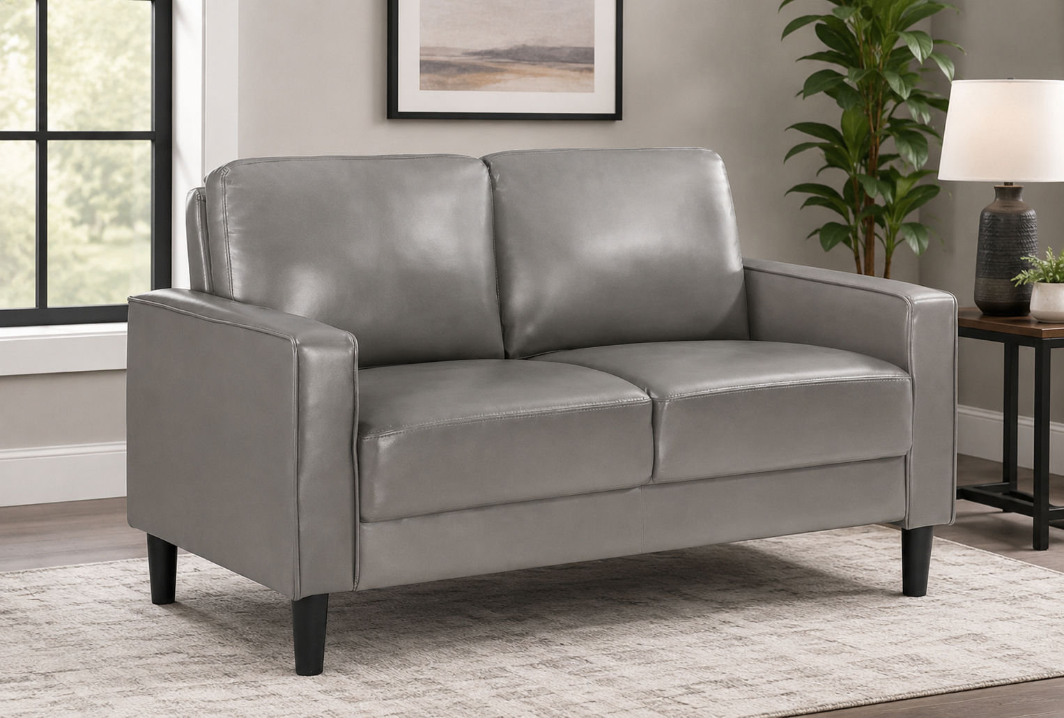 Coaster Furniture Ruth 508366 Upholstered Track Arm Loveseat - Grey