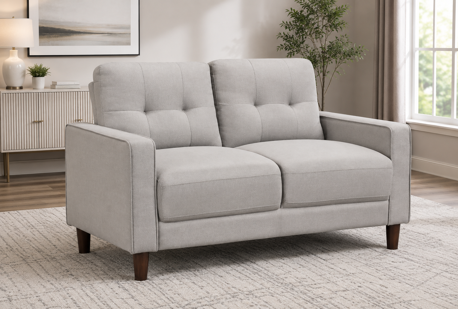 Coaster Furniture Bowen 506786 Upholstered Track Arm Tufted Loveseat -