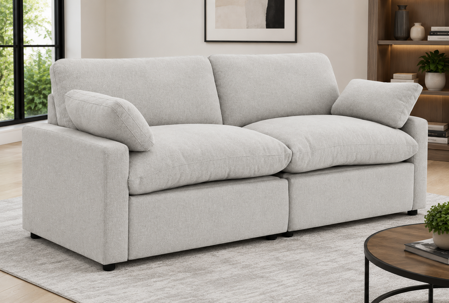 Coaster Furniture Collins 609562P Modular Power Loveseat - Grey