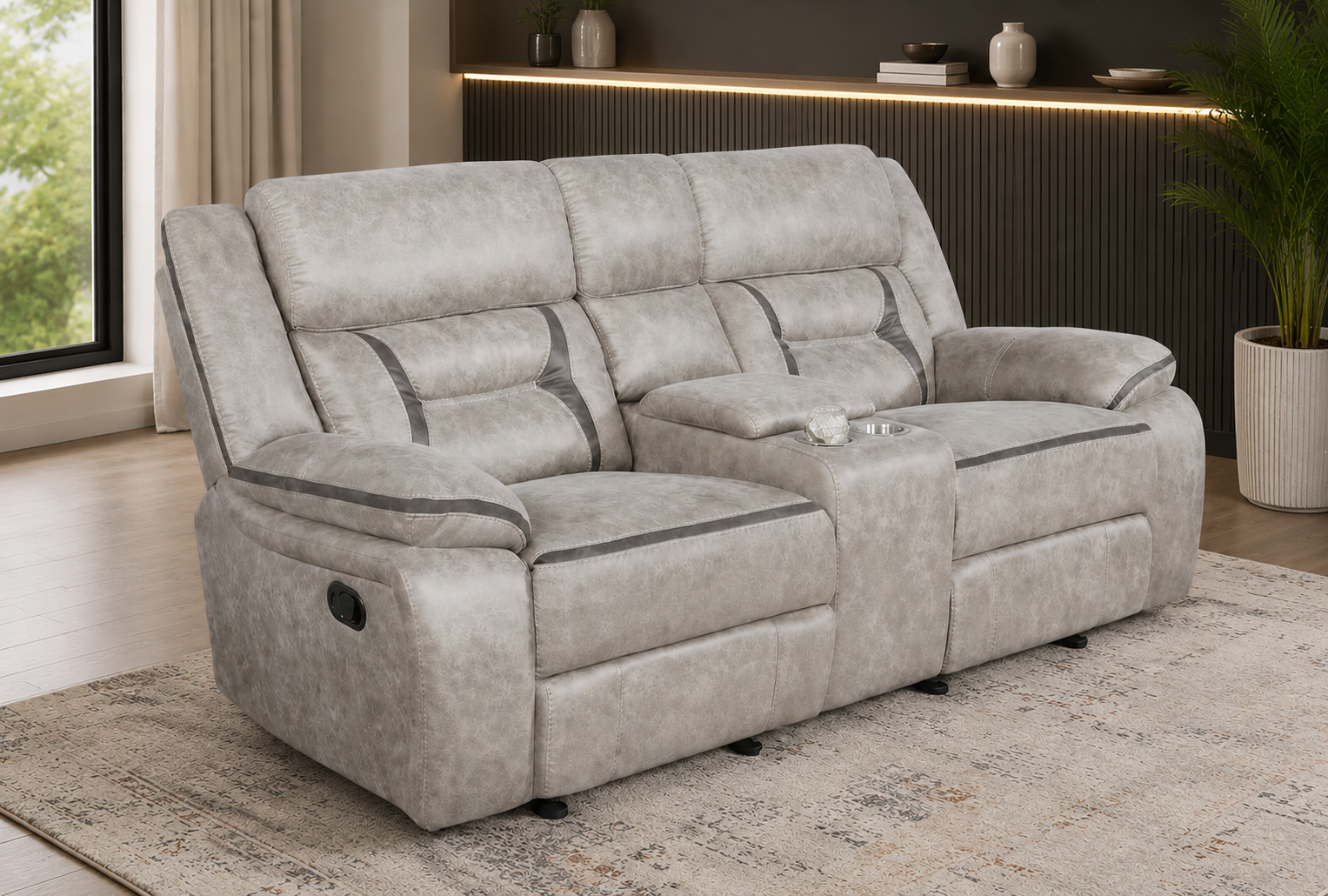 Coaster Furniture Gilson 602552 Chenille Upholstered Reclining Lovesea