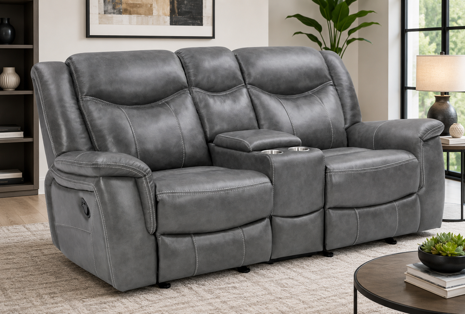 Coaster Furniture Conrad 650355 Upholstered Padded Arm Glider Loveseat