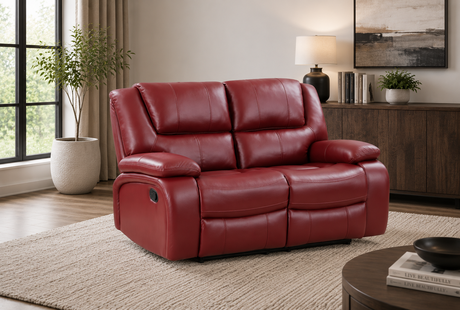 Coaster Furniture Camila 610242 Upholstered Motion Reclining Loveseat
