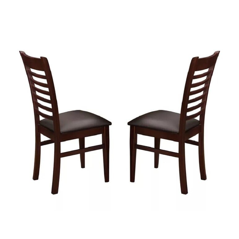 SIMON 7-Pieces Wooden Dining Set Grey & Brown - Image 5