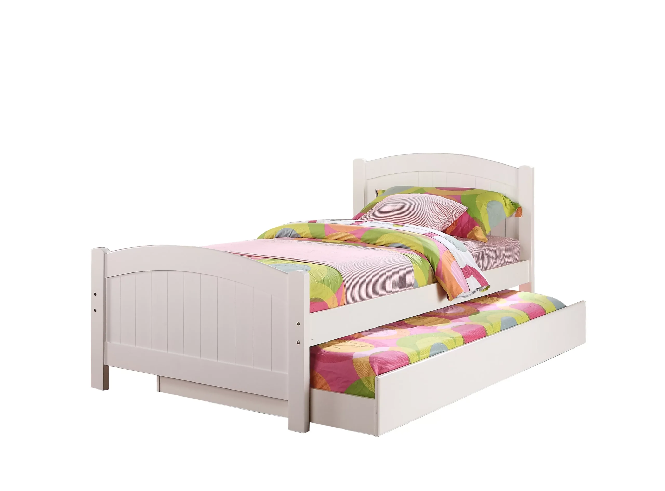 Amazon Twin Platfrom Bed With Trundle White - Image 2