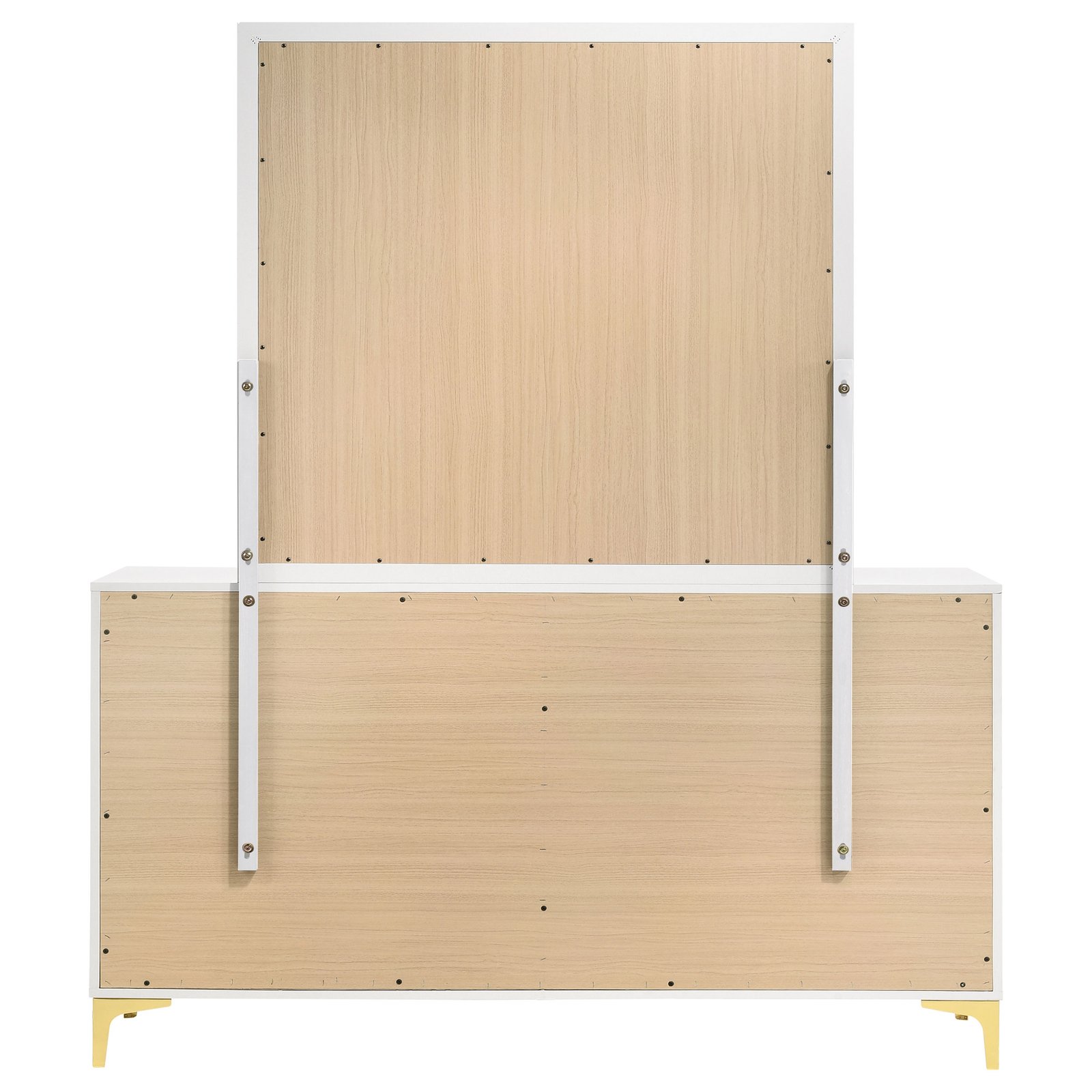 Kendall 6-drawer Dresser with Mirror | White Dresser - Image 3