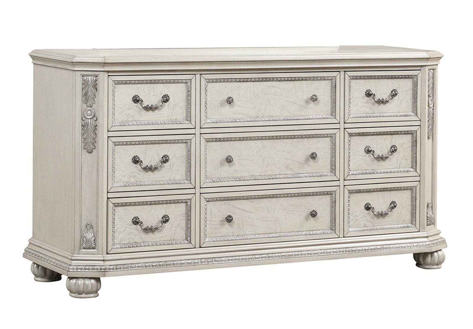 Lafayette Upholstered Mansion Bedroom Set White - Image 5