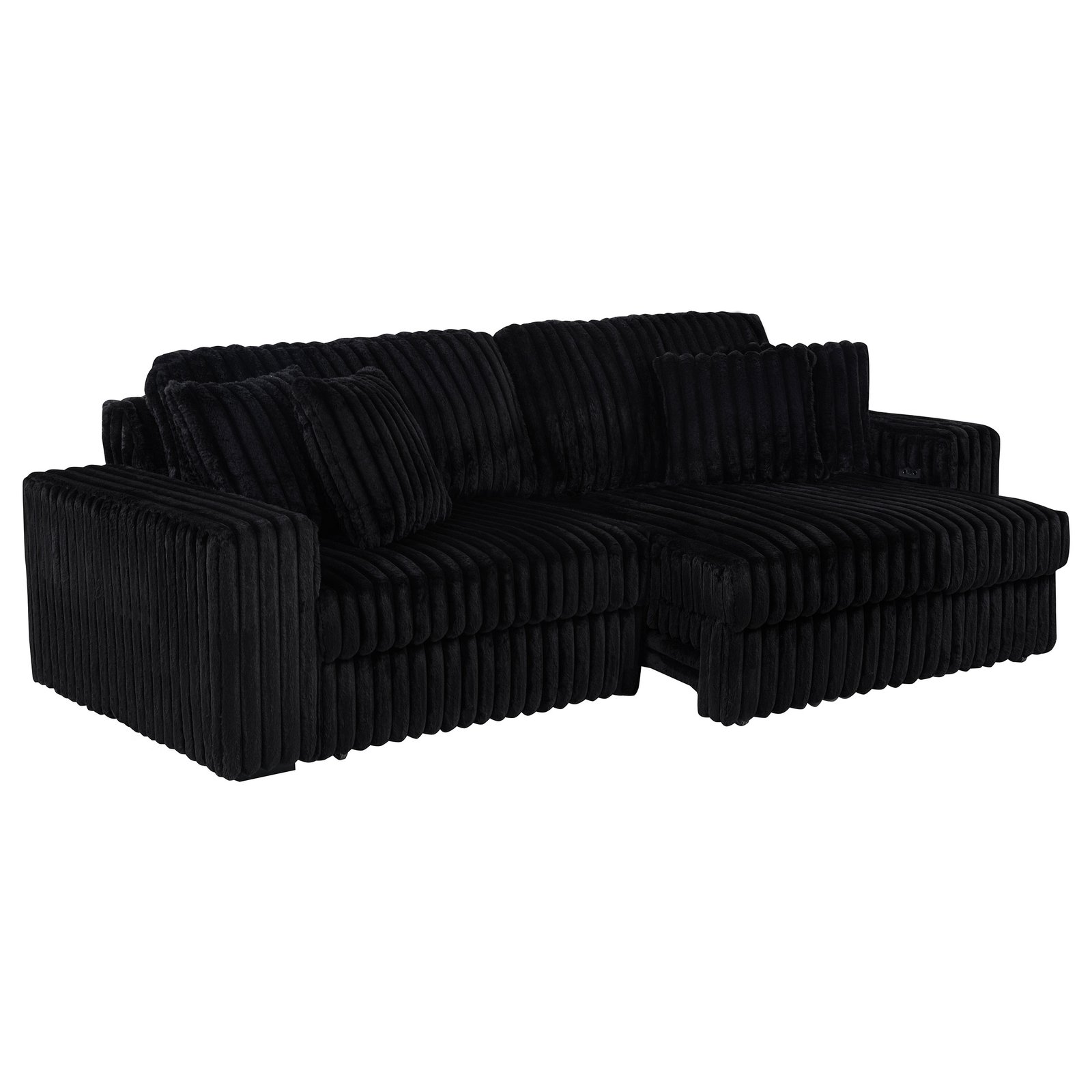 Black Sleeper Couch - Jacana Upholstered Dual Power Sofa - Image 2