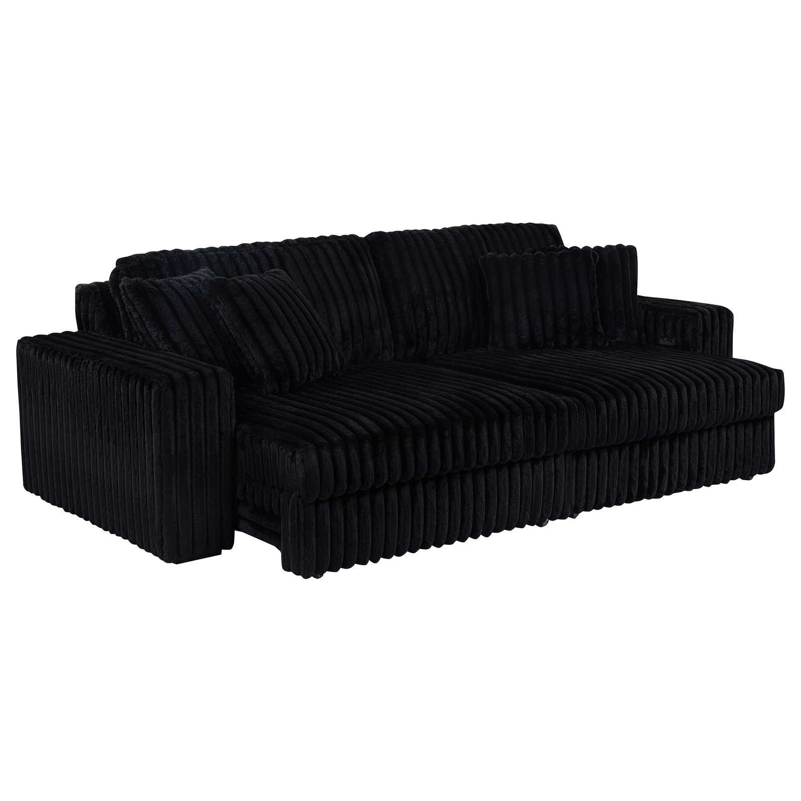 Black Sleeper Couch - Jacana Upholstered Dual Power Sofa - Image 3