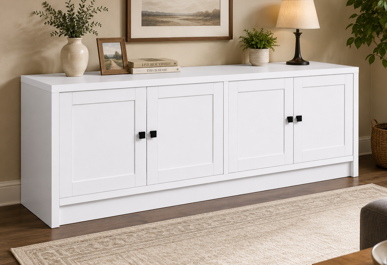 Coaster Furniture Laughlin 724113 4-door Engineered Wood 78-inch TV St