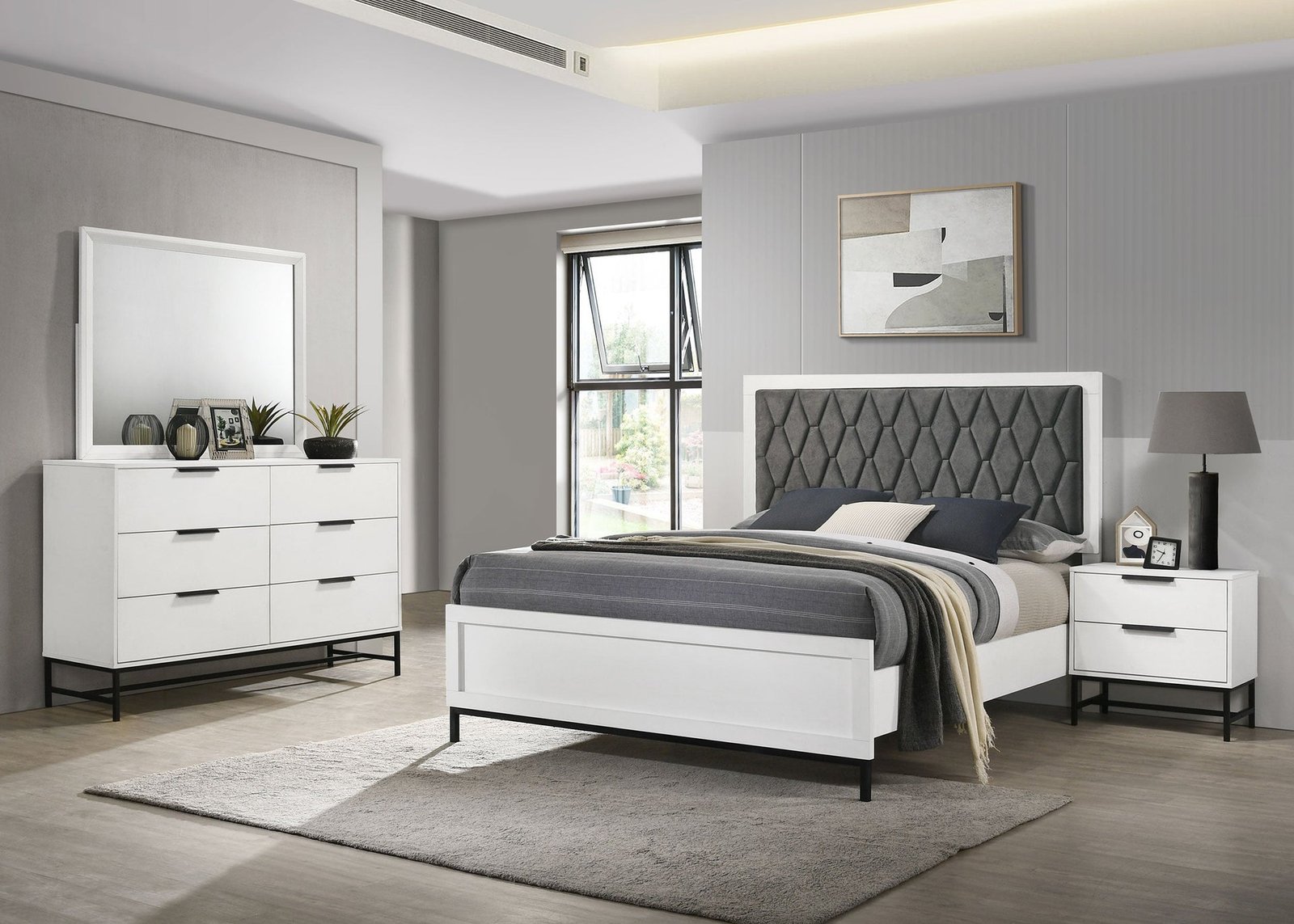 Sonora 4-piece Eastern King Bedroom Set White
