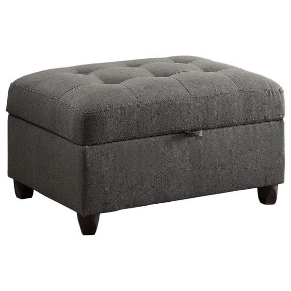 Stonenesse Sectional Sofa with Storage Ottoman Set Grey - Image 3